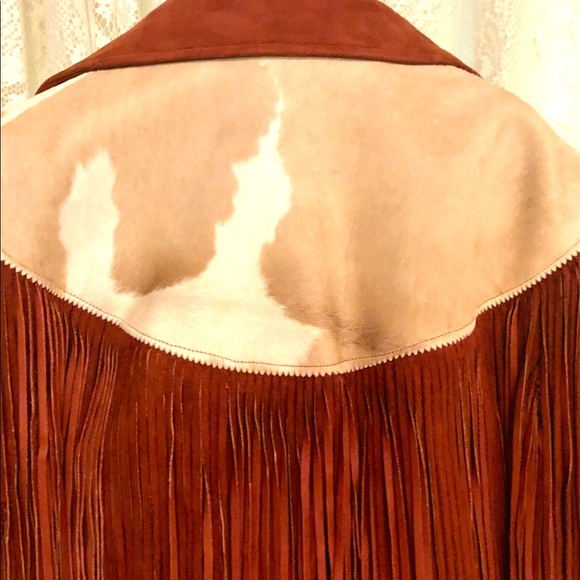 1950 Western Desert Suede fringe leather jacket pants skirt suit H Bar C museum - Picture 12 of 16